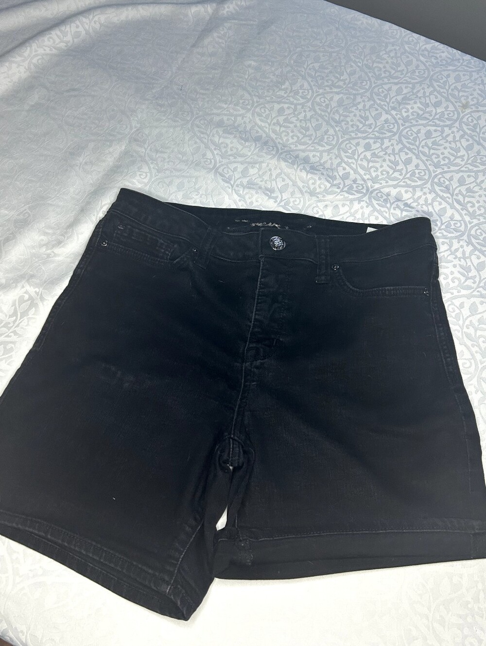 Seven7 Black High-Rise Jean Shorts
